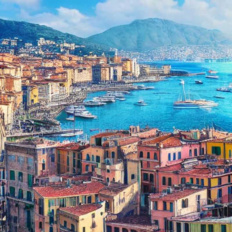 Gênes ensoleillée au printemps : une vue pittoresque des maisons colorées et du port animé pendant les vacances de printemps.
