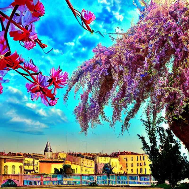 Here are a few options for alt text in Portuguese for an image of Montpellier, France in an article about the best time to visit: