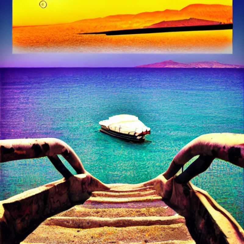Chania, Crète, au printemps : maisons colorées et ciel bleu azur.