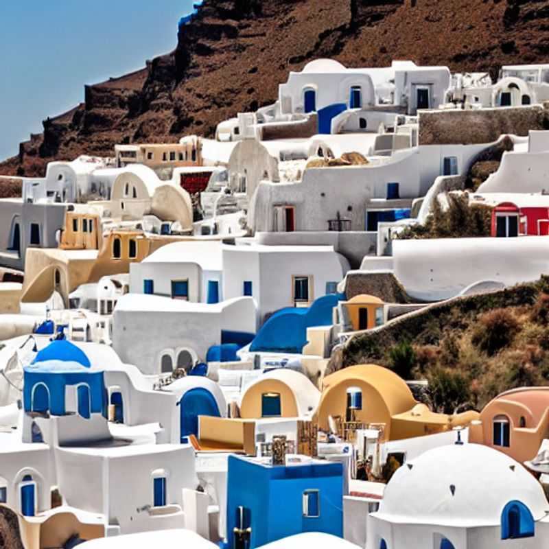 Santorin au printemps : vues époustouflantes des maisons blanchies à la chaux et de la caldera, idéales pour des vacances de printemps.