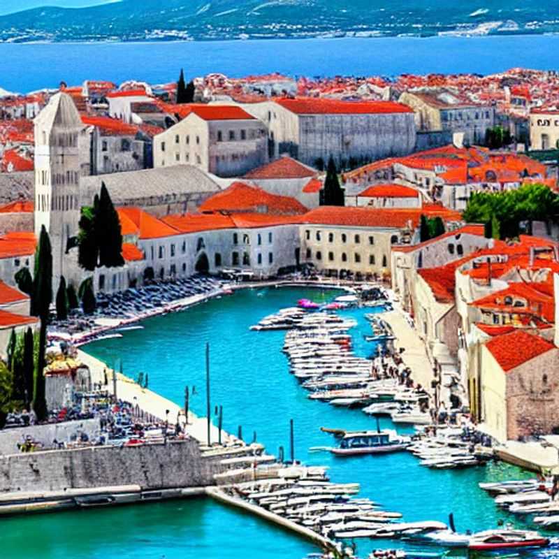 Split, Croatie, au printemps : Soleil éclatant sur le Palais de Dioclétien.