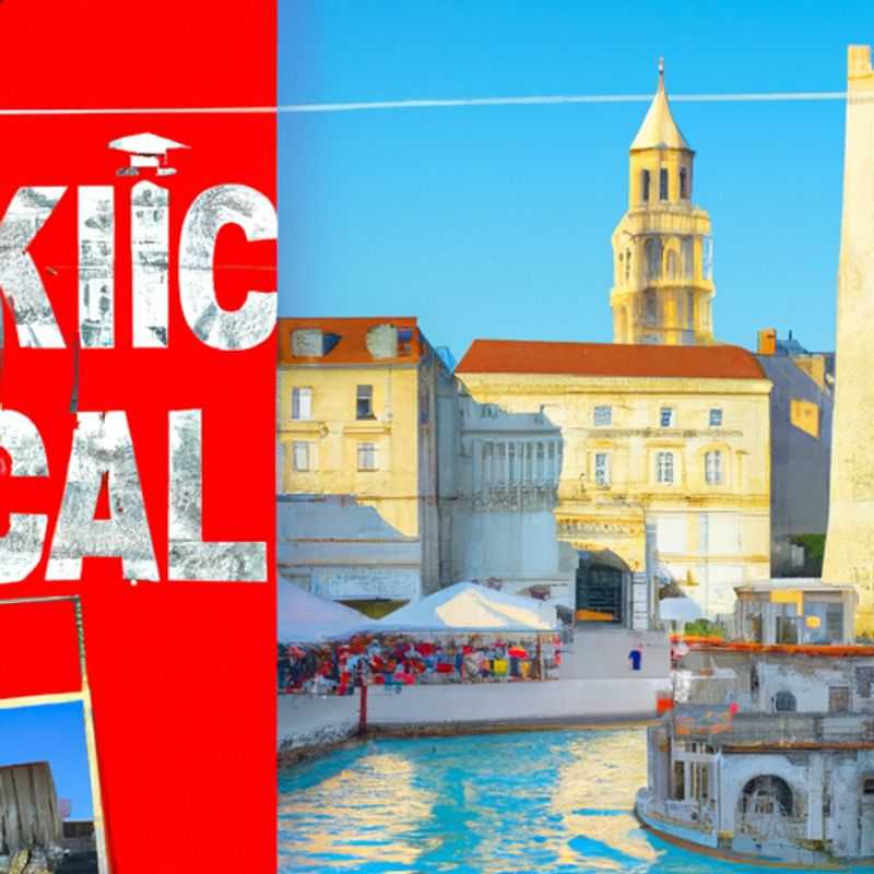 A lone traveler basking in the radiant glow of the Diocletian's Palace in Split, Croatia, during a sun-kissed 24-hour summer sojourn, ready to unravel the city's ancient allure and vibrant spirit.