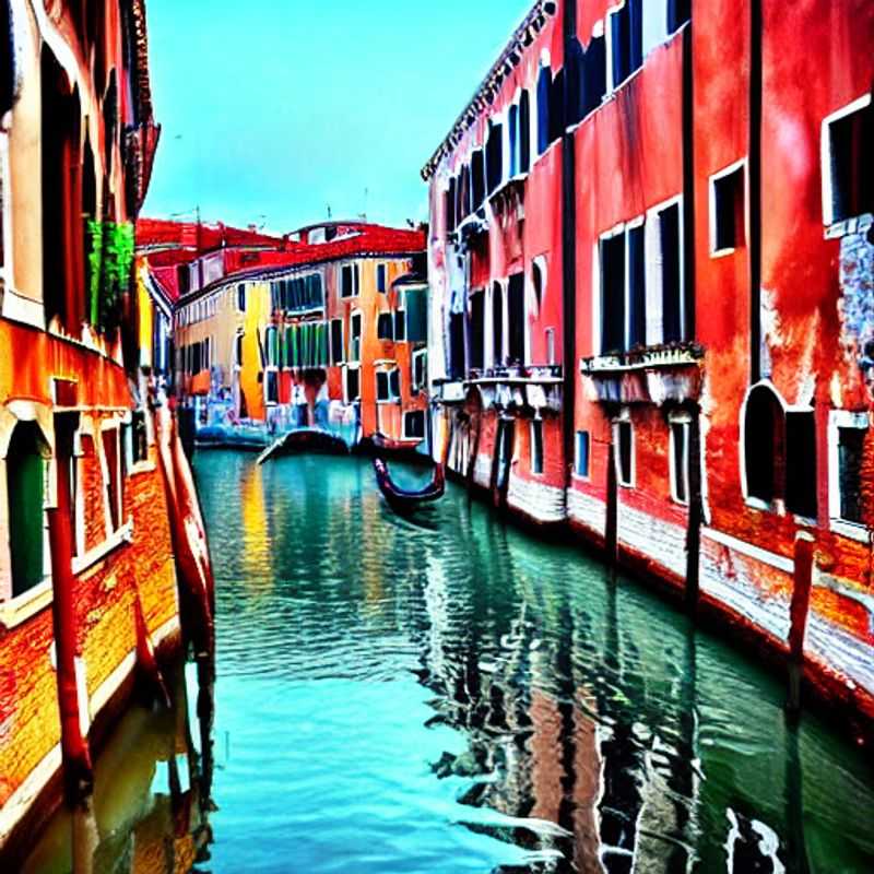 Venise printanière : Canaux scintillants sous le soleil printanier.