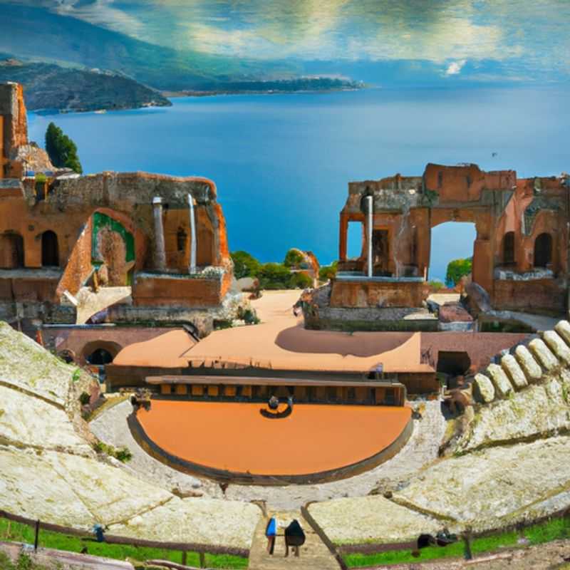 Taormina's Villa Comunale: A Wintry Wonderland with a View