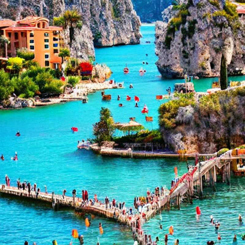 Antalya, Turquie, baignée de soleil printanier : une scène animée illustrant la question Antalya est-elle une bonne destination pour les vacances de printemps ?.