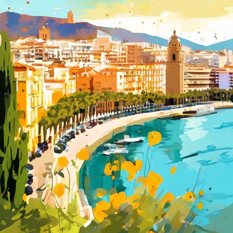 Trois couples de voyageurs romantiques admirant les rues pittoresques de Malaga, en Espagne, lors de leur escapade printanière de 5 jours, captivés par la beauté et la chaleur de cette ville méditerranéenne.