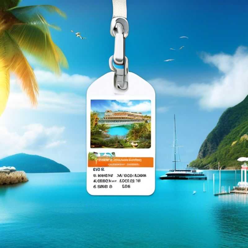 Close-up of a colorful lanyard with a cruise key card attached, highlighting the various features and styles available for securing your cruise keycard.