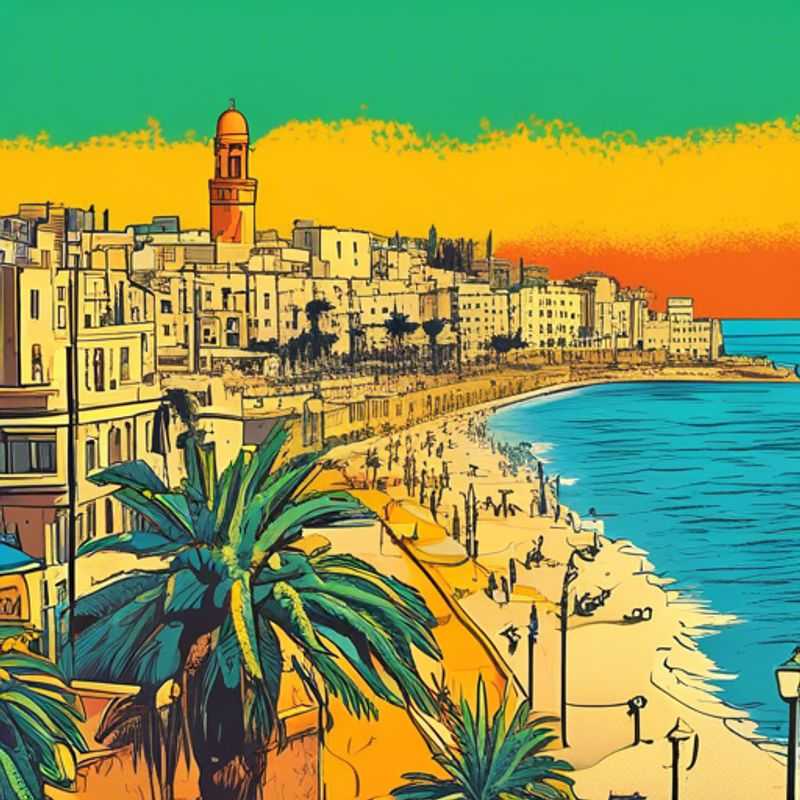 Jaffa, Israël : maisons colorées et port animé.