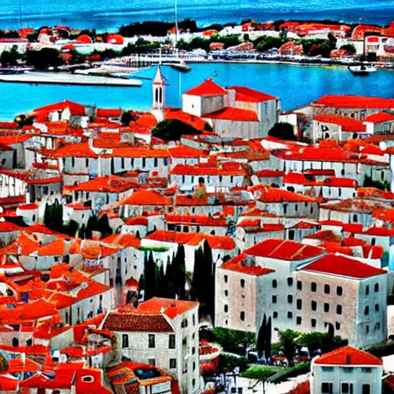 Zadar, Croatie, baignée de soleil printanier.