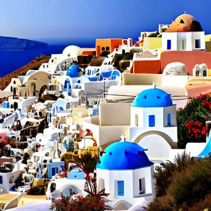 Santorin au printemps : vues époustouflantes des maisons blanchies à la chaux et de la caldera, idéales pour des vacances de printemps.