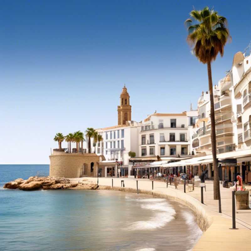 Here are a few options for alt text in Spanish for an image of Sitges, Spain, in an article about whether Sitges is expensive to visit: