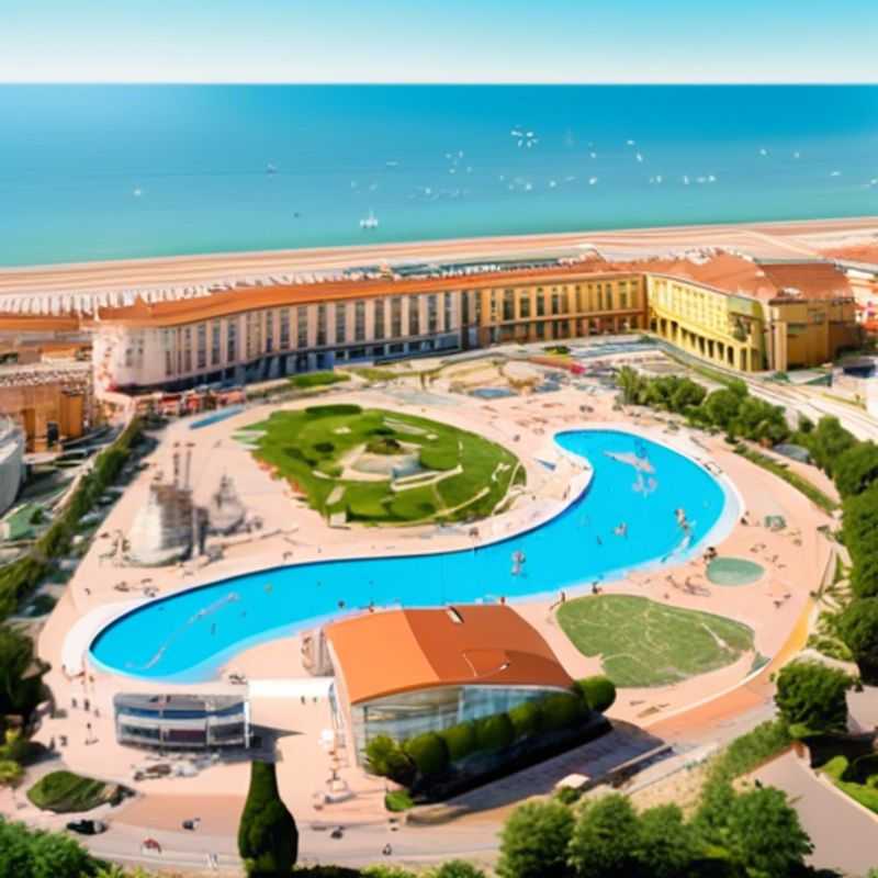 Here are a few options for alt text in Portuguese for an image of Rimini, Italy in an article about whether Rimini is expensive to visit: