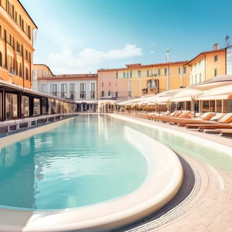 A lone figure strolling along the picturesque seaside promenade of Rimini, Italy, taking in the serene beauty of the Adriatic coast during a rejuvenating solo winter getaway as a wellness-focused traveler.