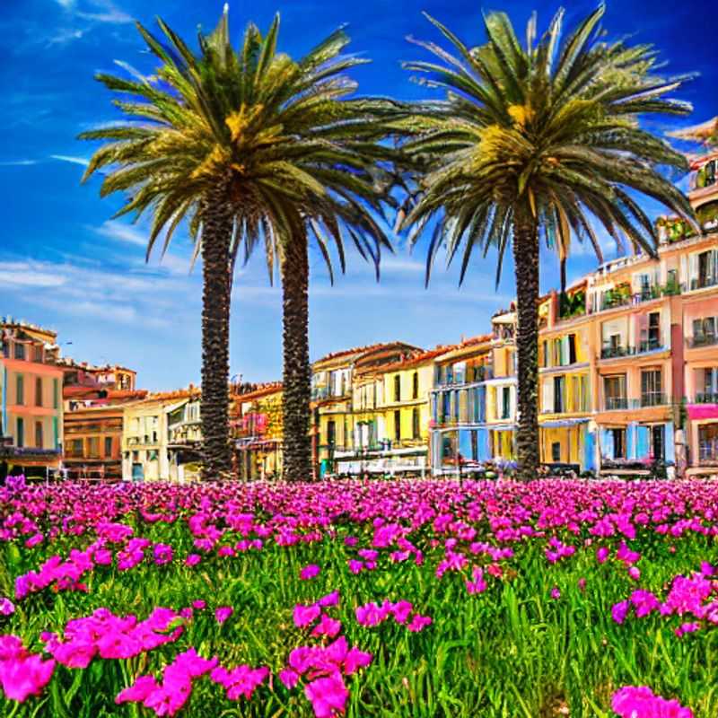 Here are a few options for alt text in Spanish for an image of Nice, France in an article about whether Nice is good for spring break, each with a slightly different emphasis: