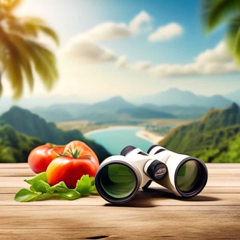 Un par de binoculares de alta calidad, listos para revelar los impresionantes paisajes y vistas panorámicas.