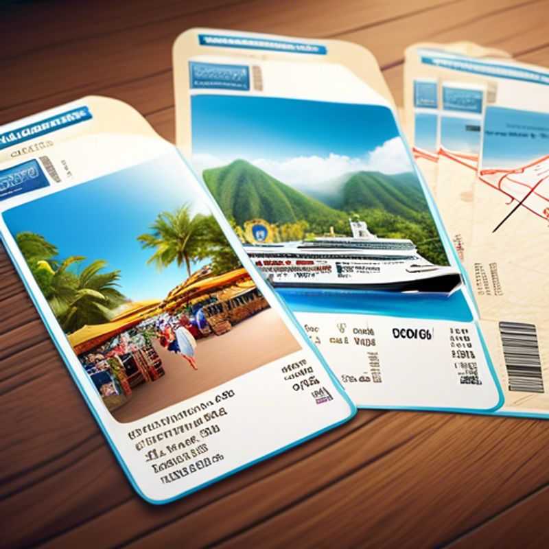 Close-up shot of a printed cruise ticket and boarding pass, showcasing the essential travel documents for a seamless embarkation experience.
