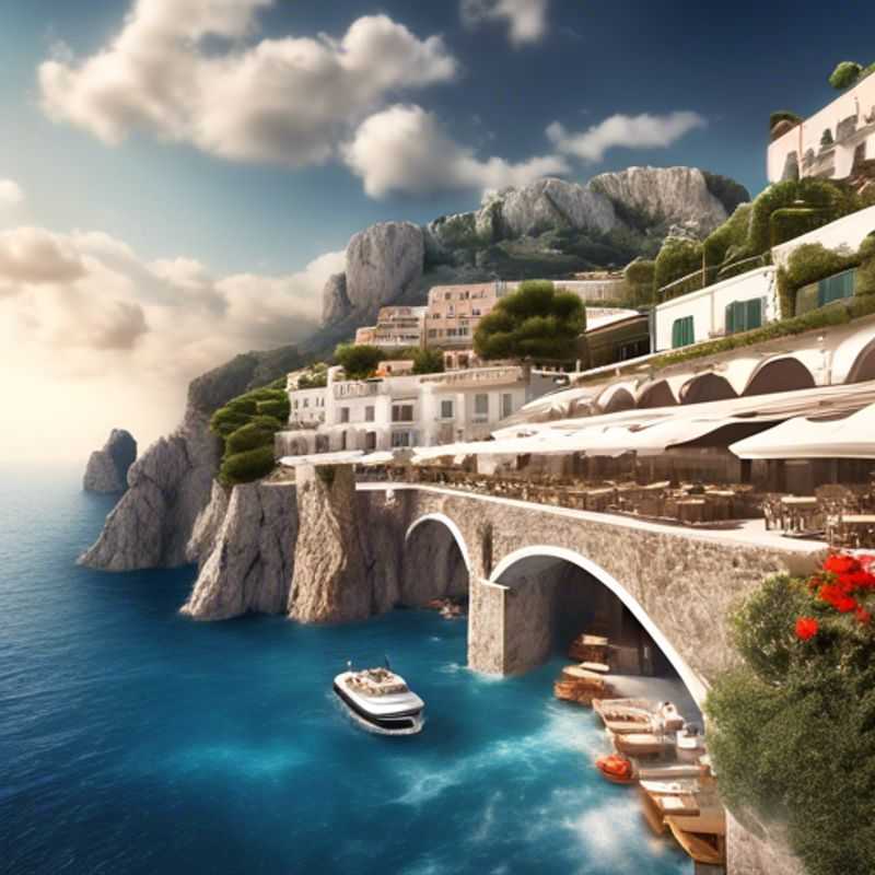 Here are a few options for alt text in Spanish for an image of Capri, Italy, in an article about the cost of visiting: