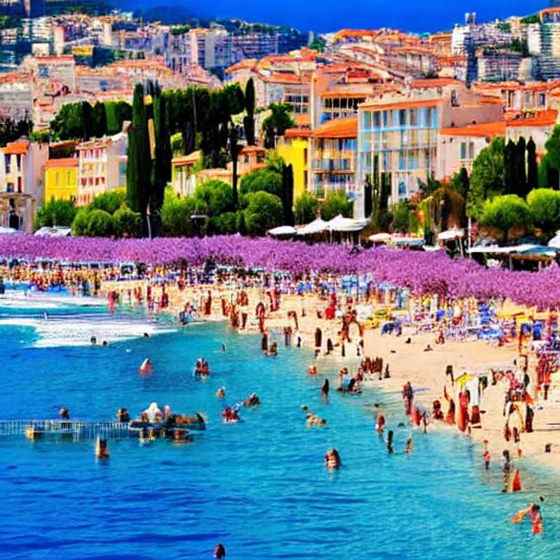 Nice, France, ensoleillée au printemps : des plages magnifiques et une ambiance festive.
