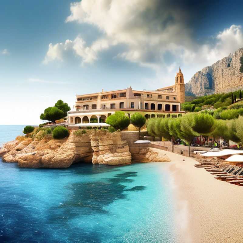 Magnifique vue de Majorque, Espagne : plages, collines et architecture méditerranéenne.