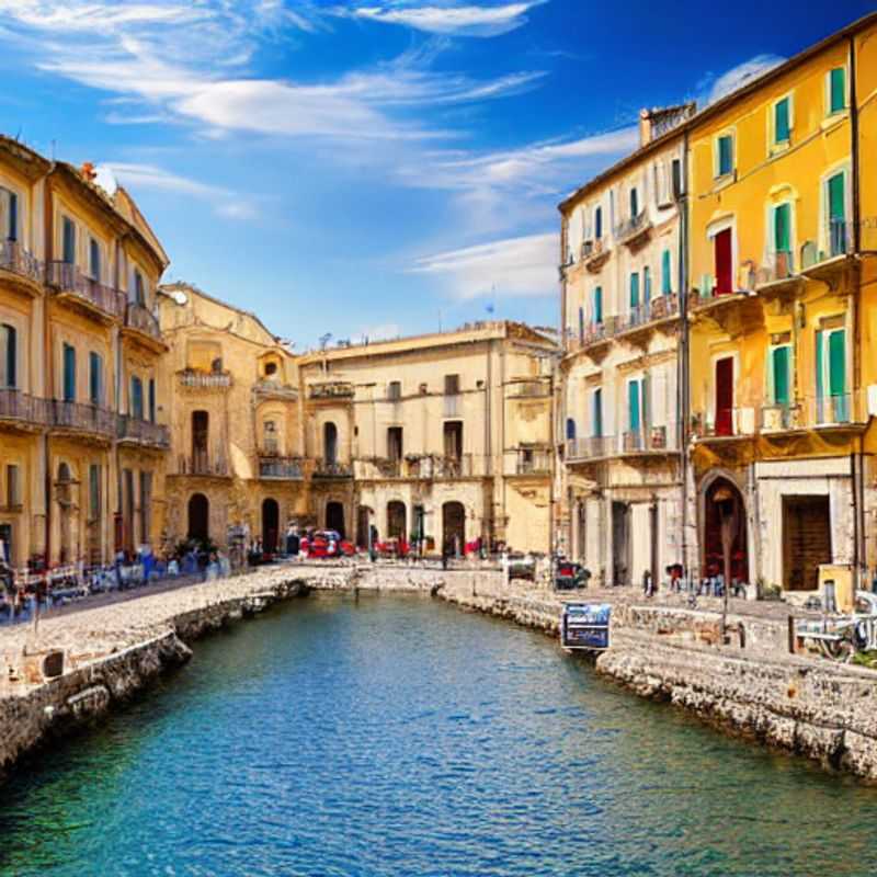 Deux jeunes femmes explorant les ruines antiques baignées de soleil à Syracuse, Sicile, lors de leurs vacances de printemps italiennes.