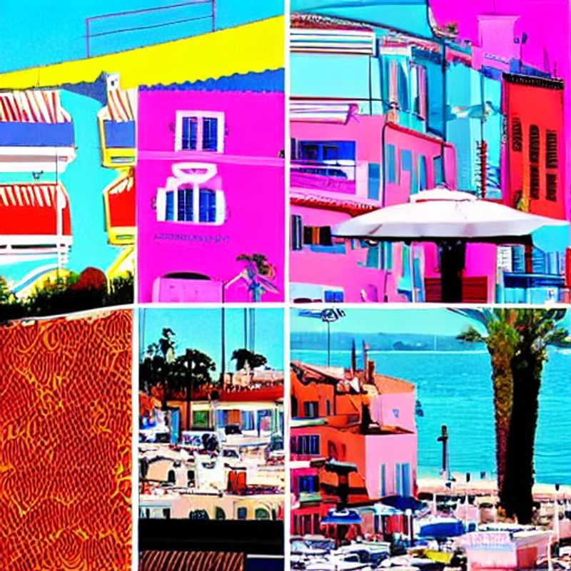 French: Vue éclatante du port de Cannes au printemps, une invitation à découvrir les activités de la ville pendant les vacances de Pâques. 