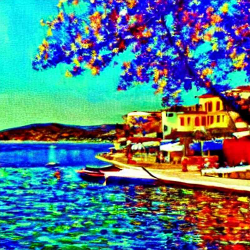 Deux amis explorant le front de mer animé de Kalamata, avec le soleil printanier grec baignant la ville d'une lumière dorée, une promesse d'aventures inoubliables pendant les vacances de printemps.