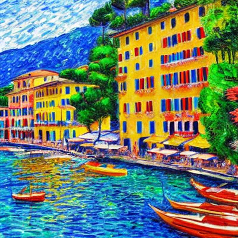 Deux amies profitant des couleurs vives du printemps à Portofino, Italie, le village emblématique scintillant sous le soleil méditerranéen pendant leurs vacances de printemps.