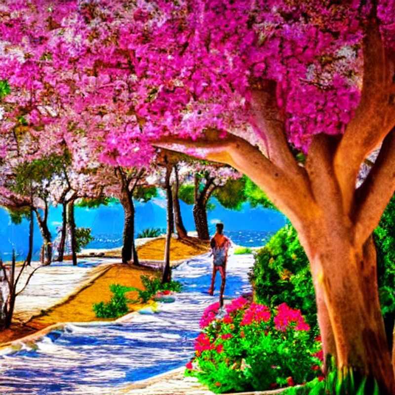 Casais aproveitando a brisa da primavera em Bodrum, Turquia, com o Castelo de Bodrum imponente ao fundo, um convite a explorar a história e a beleza da região durante as férias da primavera.