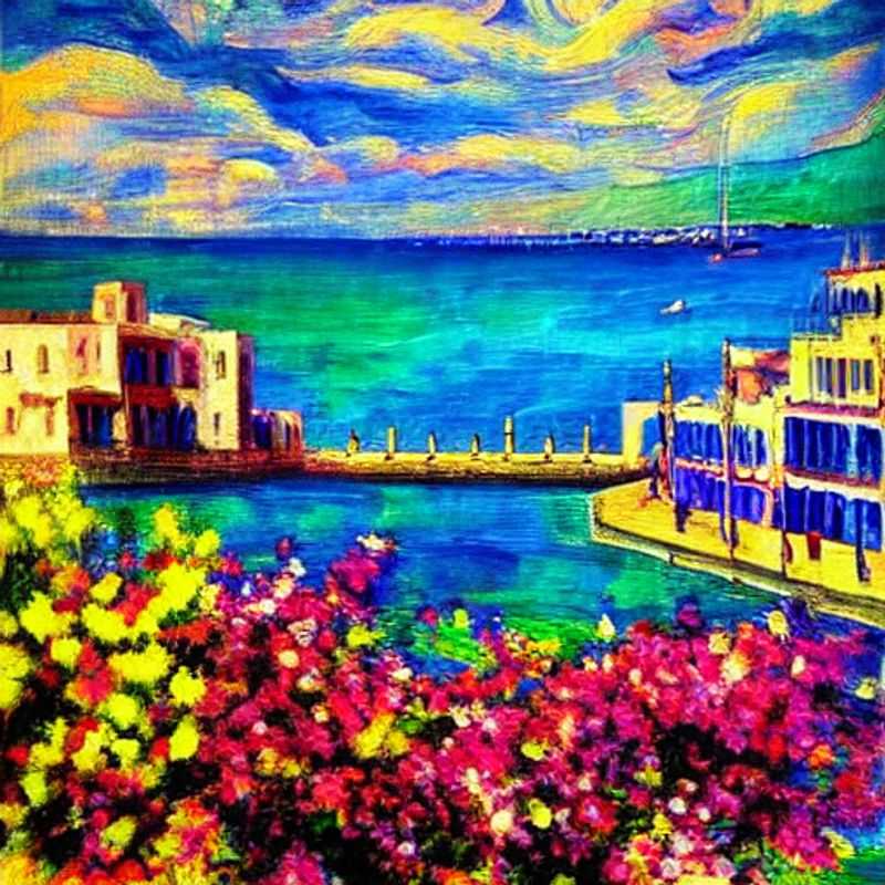 Casais aproveitando a brisa suave e as cores vibrantes da primavera em Chania, Grécia, explorando as maravilhas da cidade durante as férias da primavera. (Couples enjoying the gentle breeze and vibrant colors of spring in Chania, Greece, exploring the city's wonders during spring break.)