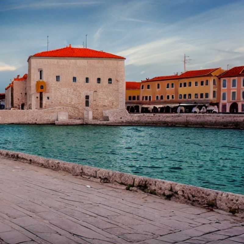 Le coucher de soleil emblématique de Zadar, Croatie, vu à travers les yeux d'un voyageur en plein spring break - un spectacle inoubliable au son de l'orgue marin !