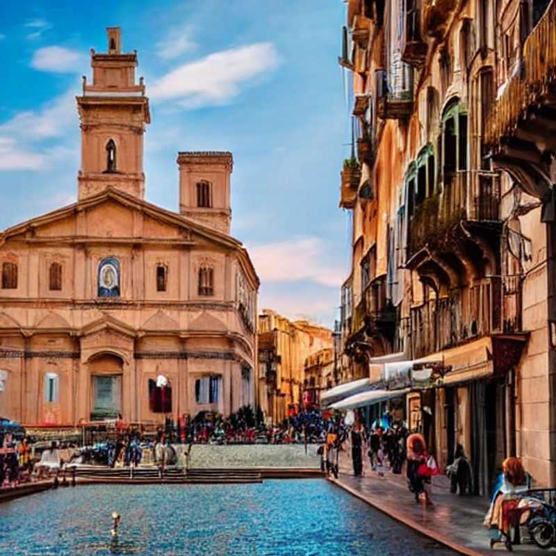 Vue printanière pittoresque de Cagliari, Italie, avec ses bâtiments colorés et son ciel bleu azur, offrant une évasion idyllique pendant les vacances de printemps.