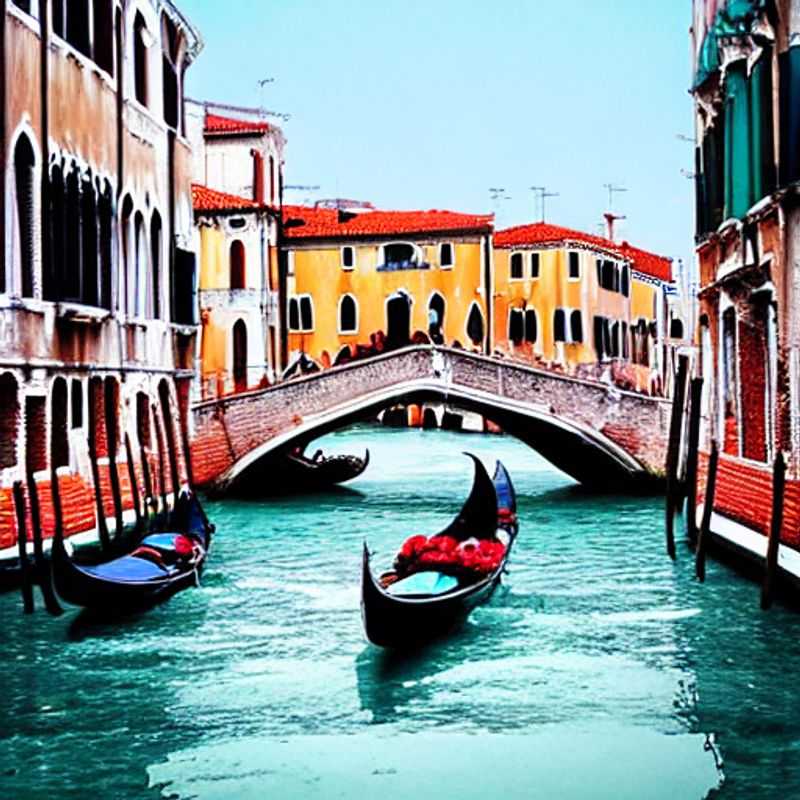 Venise au printemps : une gondole glissant sur un canal scintillant, le reflet des façades colorées dansant sur l'eau, un avant-goût des aventures printanières qui vous attendent lors de votre séjour à Venise !