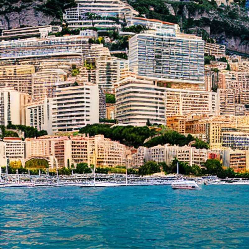 Vue imprenable sur Monaco baignée de soleil printanier, une promesse d'évasion et de glamour durant les vacances de Pâques.