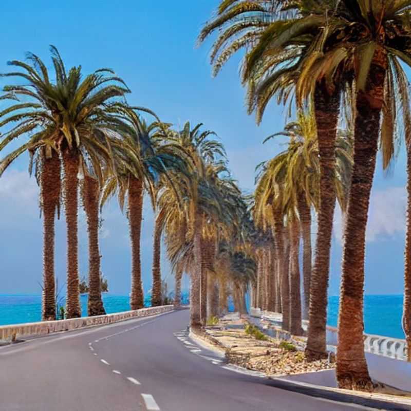 Deux jeunes femmes riant sous le soleil printanier de Limassol, Chypre, avec en arrière-plan la mer azur et une promenade animée, profitant pleinement de leur escapade de printemps.