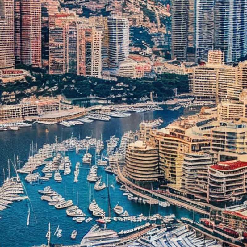 Vue imprenable sur Monaco au printemps, avec ses yachts étincelants et son architecture élégante, promettant une escapade inoubliable pendant les vacances de printemps. (Breathtaking view of Monaco in springtime, with its sparkling yachts and elegant architecture, promising an unforgettable spring break getaway.)