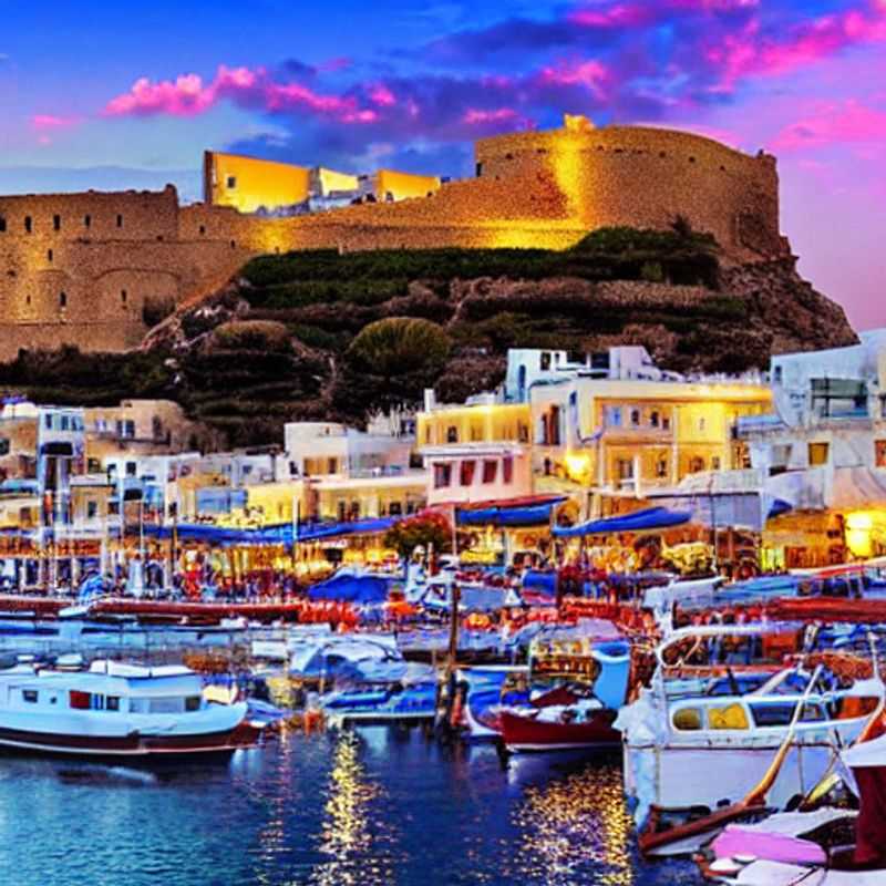 Casais aproveitando a brisa suave da primavera no porto pitoresco de Heraklion, Grécia, durante as férias da primavera. Explore as maravilhas que esta cidade tem a oferecer!