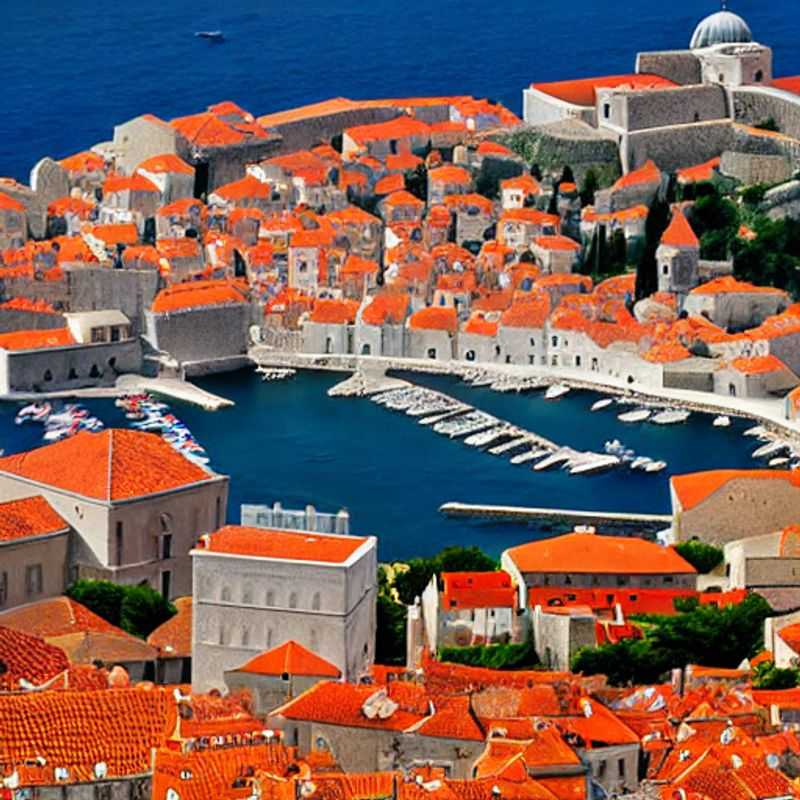 Vue imprenable sur les remparts de Dubrovnik, baignée par le soleil printanier, un incontournable de votre spring break en Croatie!