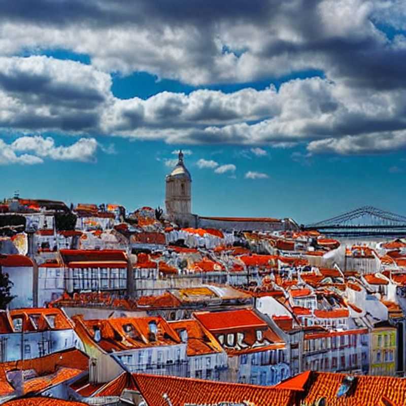 Sun-drenched Lisbon: Catching the golden hour glow as you ride a charming yellow tram, soaking in the vibrant energy of Portugal's capital city during spring break.