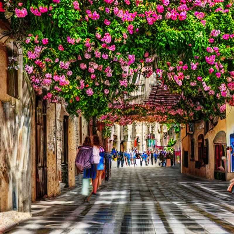Deux amies explorant le vibrant quartier de Castello à Cagliari, en Italie, sous le soleil printanier, une aventure inoubliable pendant les vacances de printemps!