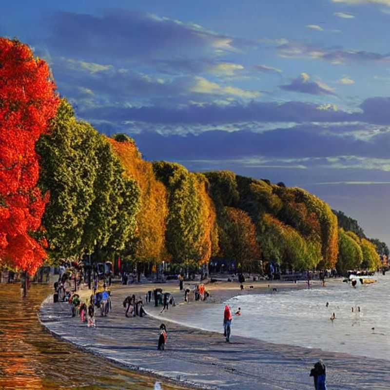Bustling Varna beach scene bathed in the warm Bulgarian springtime sun, showcasing the vibrant energy and endless possibilities awaiting spring breakers in Bulgaria's seaside pearl.