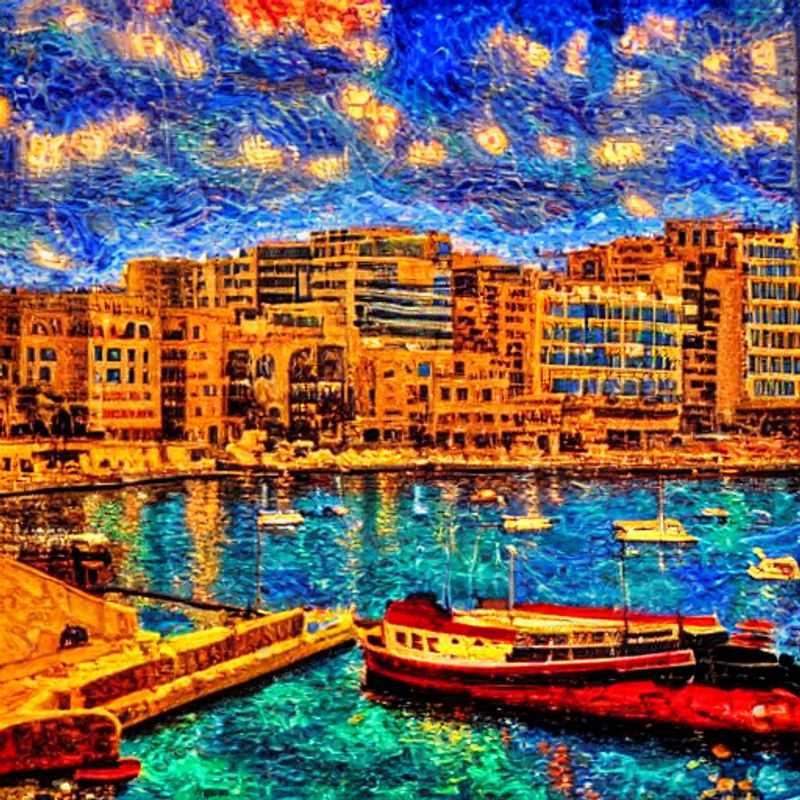 French: Une vue éclatante de Sliema, Malte, baignée par le soleil printanier, un aperçu des aventures qui vous attendent pendant votre 'spring break' !