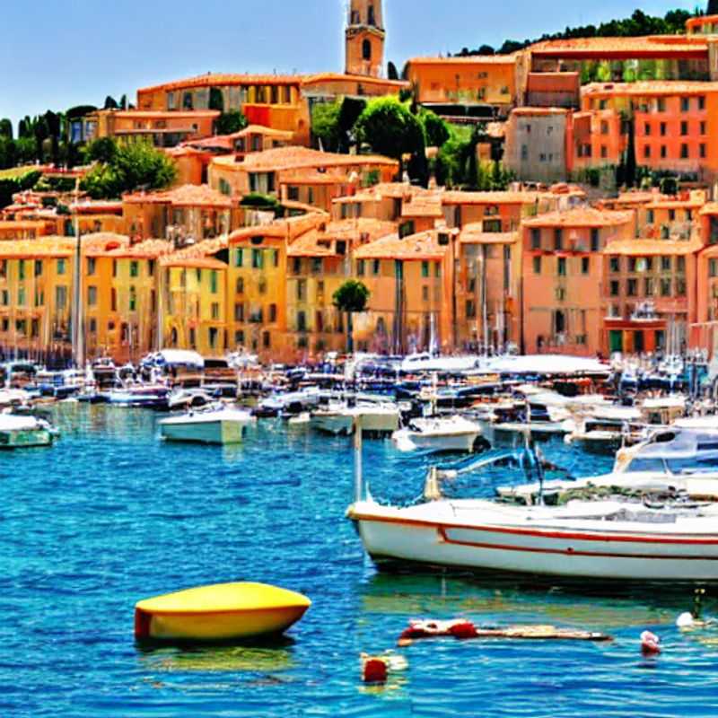 Basking in the sun-kissed charm of Saint-Tropez during spring break: A vibrant scene of yachts bobbing in the turquoise harbor and the colorful buildings that paint the picturesque landscape of the French Riviera. Imagine the rosé!