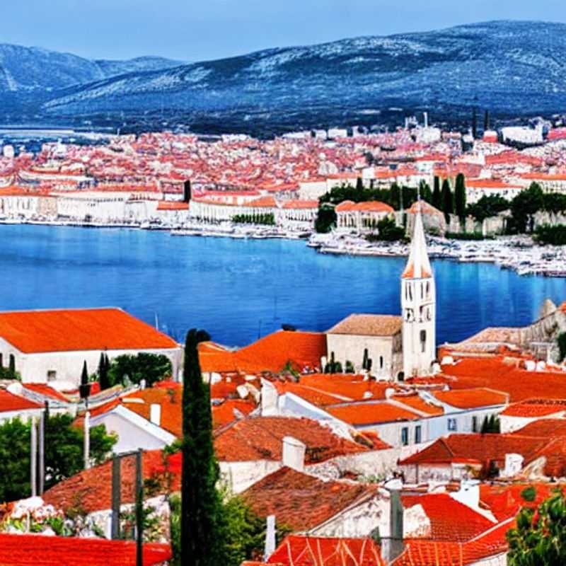 Le soleil printanier baigne le Palais de Dioclétien à Split, Croatie, offrant un cadre idyllique pour votre escapade de vacances de printemps. (Spring sunshine bathes Diocletian's Palace in Split, Croatia, offering an idyllic setting for your spring break getaway.)