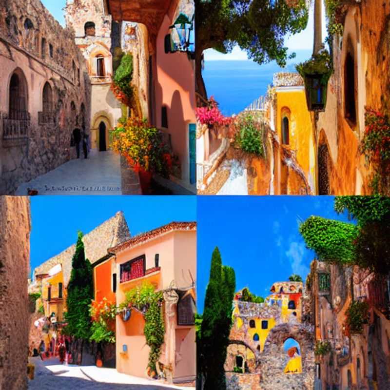 French: Vue imprenable de Taormina, Italie, baignée par le soleil printanier, promettant une pause de printemps inoubliable.