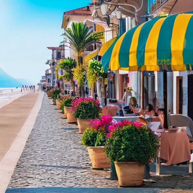 Deux couples admirant les magnifiques plages de Viareggio, en Italie, pendant les vacances de printemps.