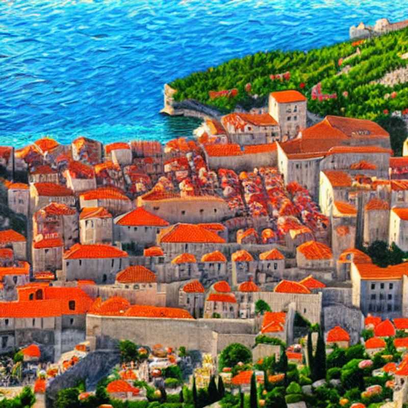 Deux couples profitant du soleil printanier et de la magnifique vue sur la vieille ville fortifiée de Dubrovnik, en Croatie, lors de leurs vacances de printemps.