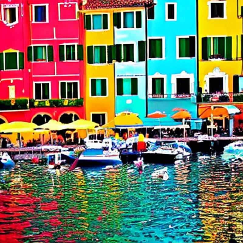 Casas coloridas de Portofino brilham sob o sol da primavera, um convite irresistível para explorar este paraíso italiano durante as férias da primavera. (Colorful houses of Portofino shine under the spring sun, an irresistible invitation to explore this Italian paradise during spring break.)