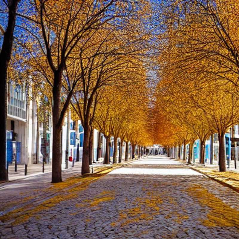Casais apreciando a arquitetura vibrante e o sol da primavera em Montpellier, França, durante as férias da primavera - uma cena perfeita para relaxar e explorar!