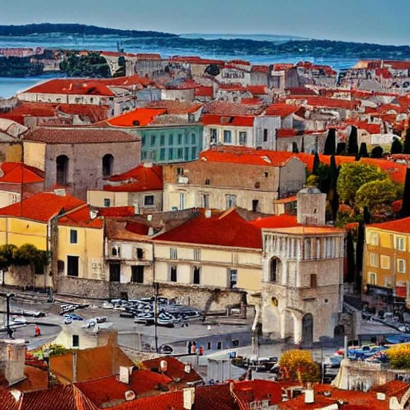 Le magnifique amphithéâtre romain de Pula, rayonnant sous le soleil printanier, un incontournable lors de votre escapade en Croatie. (The magnificent Roman amphitheater of Pula, shining under the spring sun, a must-see during your Croatian getaway.)