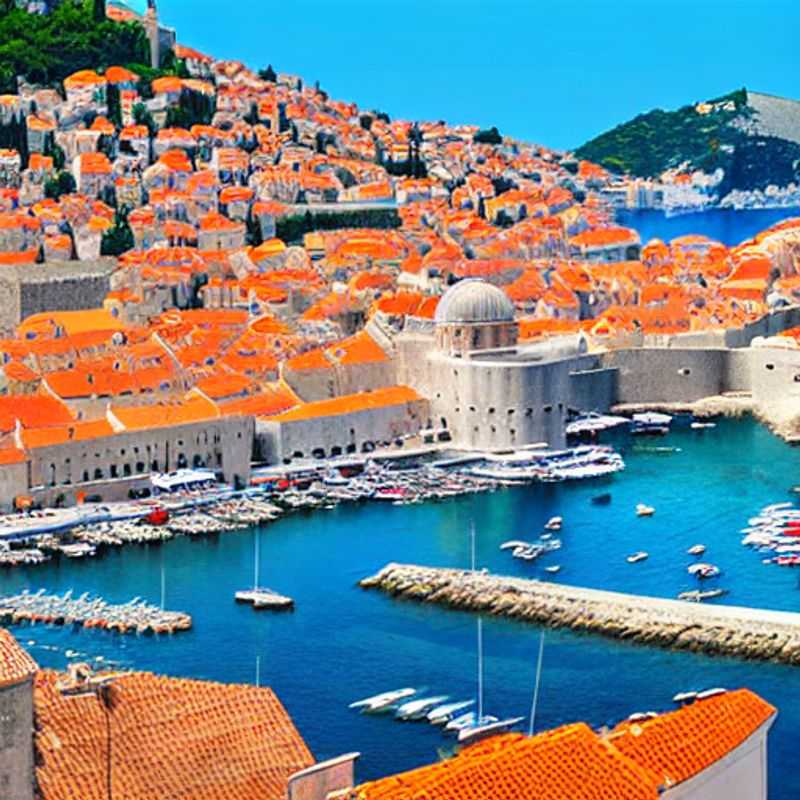 Deux couples profitant du soleil printanier et de la magnifique vue sur la vieille ville fortifiée de Dubrovnik, en Croatie, lors de leurs vacances de printemps.